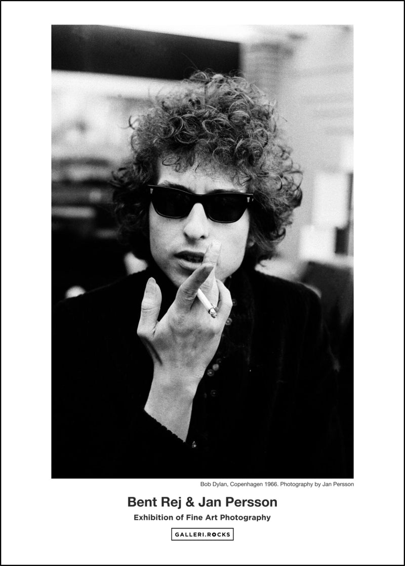 Bob Dylan, Copenhagen 1966. Jan Persson - Galleri Rocks Exhibition Poster GALLERI.ROCKS 