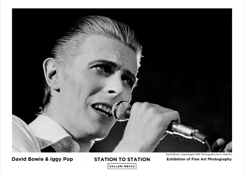 David Bowie 1976, Copenhagen. Galleri Rocks Exhibition Poster. GALLERI.ROCKS 