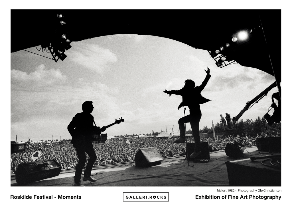 Malurt 1982, Roskilde Festival - Moments. Galleri Rocks Exhibition Poster. GALLERI.ROCKS 